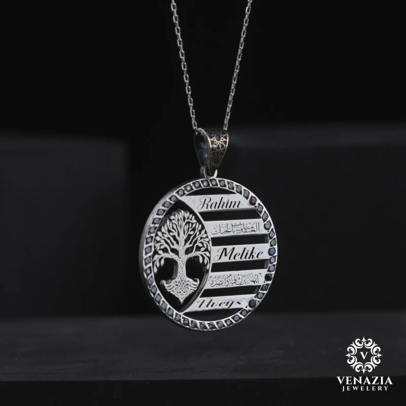 Hayat Ağacı Gümüş Bayan Kolye Modeli