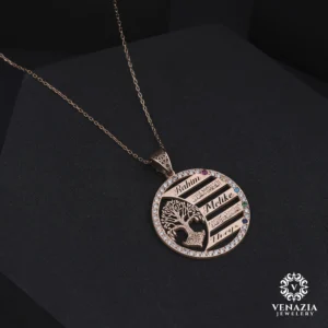 Hayat Ağacı Bayan Gümüş Kolye Modeli