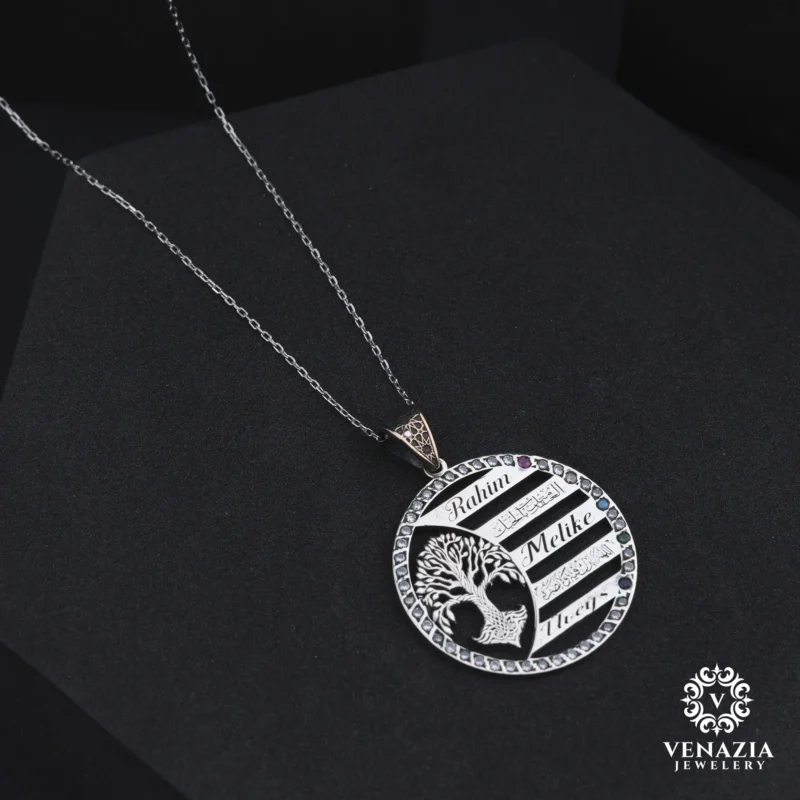 Hayat Ağacı Gümüş Bayan Kolye Modeli