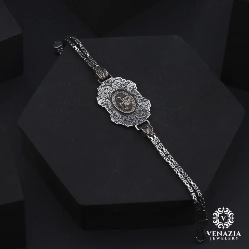 VeNAZIA 30-10-20233021 copy Aslan Gümüş Bileklik Modeli