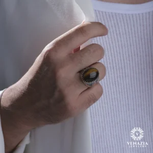 VeNAZIA 30-10-20233059 copy Kaplan Gözü Gümüş Yüzük Modeli