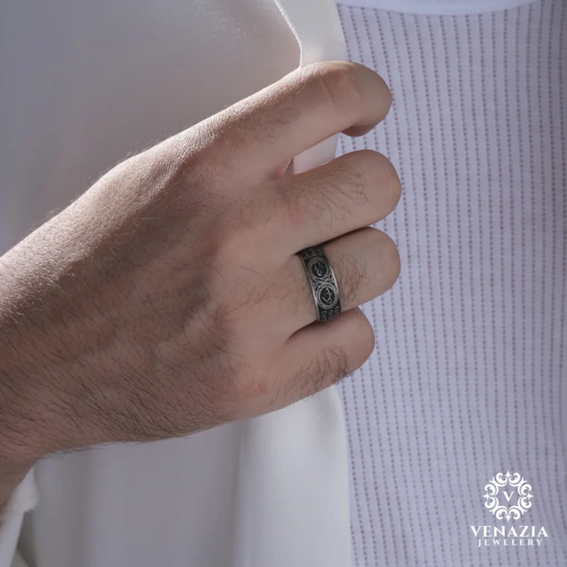 VeNAZIA 30-10-20233074 copy Erkek Gümüş Alyans Modeli