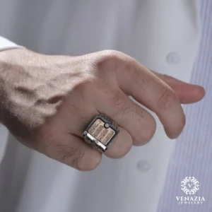 Kapaklı Gümüş Erkek Yüzük Modeli