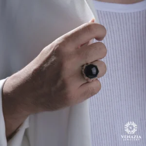 Akik Taşlı Gümüş Yüzük Modeli