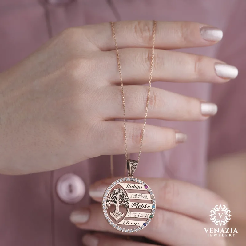Hayat Ağacı Bayan Gümüş Kolye Modeli