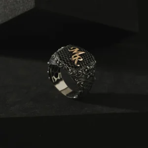 VENAZIA- KASIM-202533244 copy Harfli Gümüş Erkek Yüzük Modeli