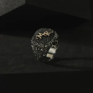 VENAZIA- KASIM-202533245 copy Harfli Gümüş Erkek Yüzük Modeli