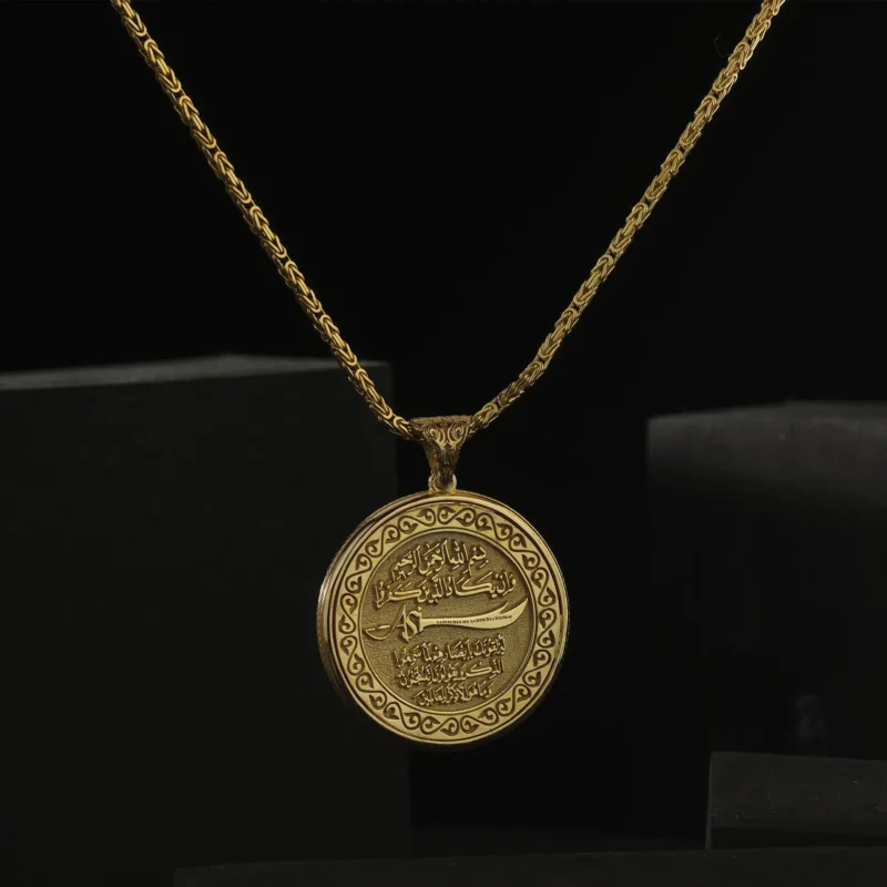 VENAZIA- KASIM-202533286 copy Aslan Figürlü Zülfikarlı Gümüş Madalyon