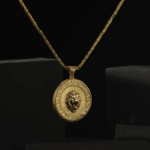 VENAZIA- KASIM-202533288 copy Aslan Figürlü Zülfikarlı Gümüş Madalyon