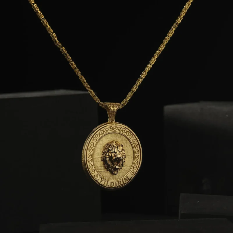 VENAZIA- KASIM-202533288 copy Aslan Figürlü Zülfikarlı Gümüş Madalyon