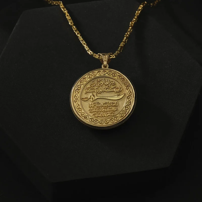 VENAZIA- KASIM-202533299 copy Aslan Figürlü Zülfikarlı Gümüş Madalyon