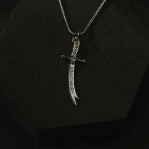 Zülfükar Kılıç Gümüş Madalyon Modeli