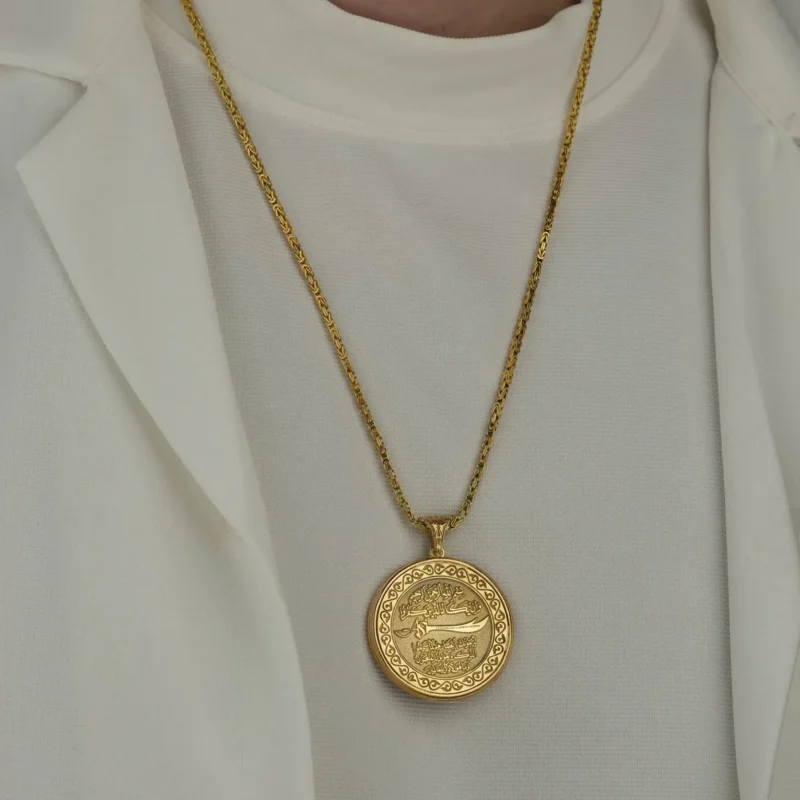 VENAZIA- KASIM-202533343 copy Aslan Figürlü Zülfikarlı Gümüş Madalyon