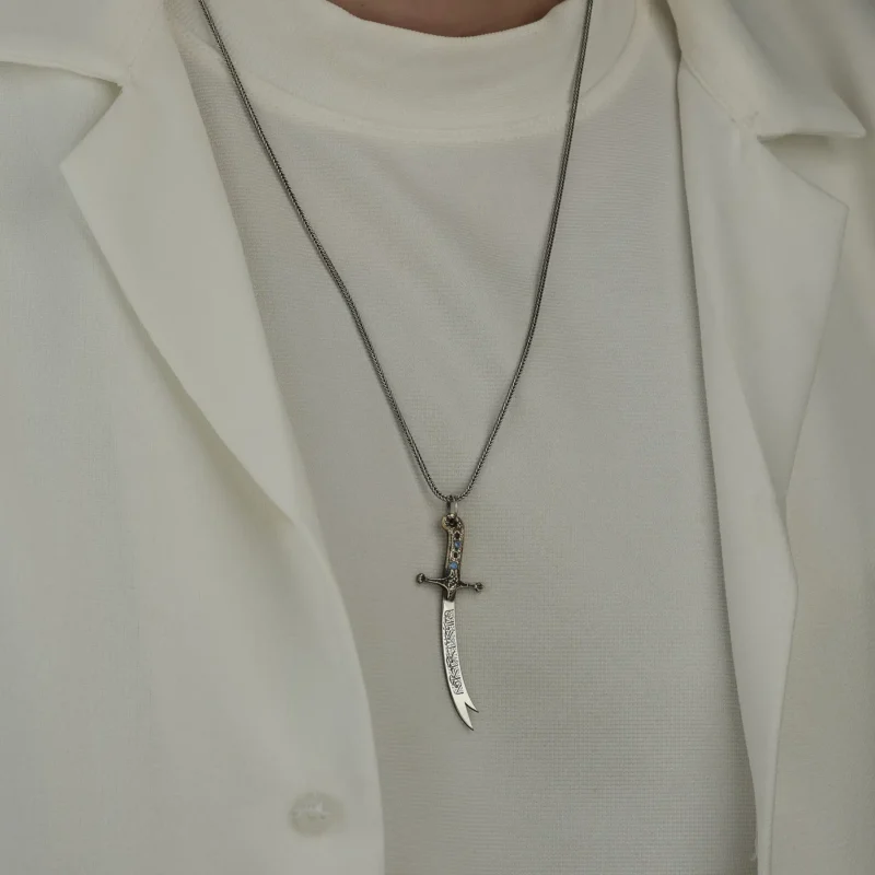 Zülfükar Kılıç Gümüş Madalyon Modeli