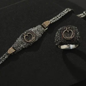 İsimli Ayyıldız Gümüş Yüzük Bileklik Modeli