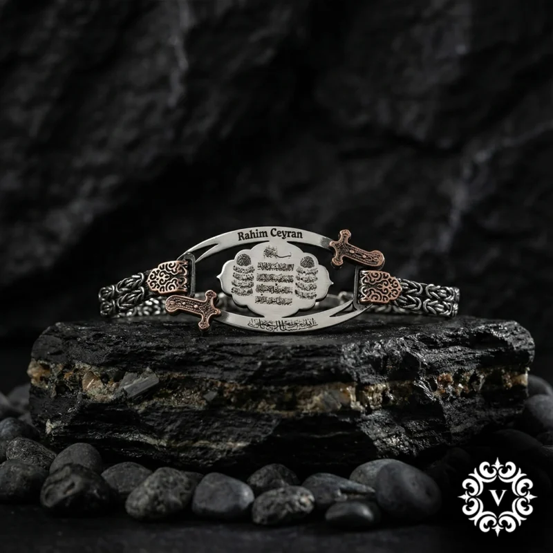 1 Dualı Gümüş Zülfikar Bileklik Modeli