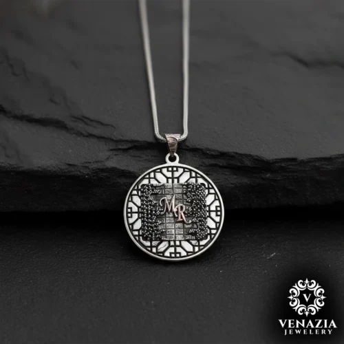 Eşlere Özel Harfli Taşlı Kolye