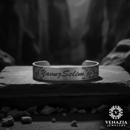 İsimli Kelepçe Gümüğş Bileklik