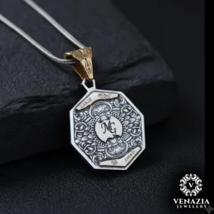 Harfli Gümüş Kolye