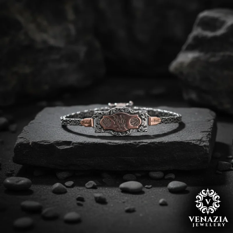 1 (4) Eşlere Özel Harfli Gümüş Bileklik Modeli