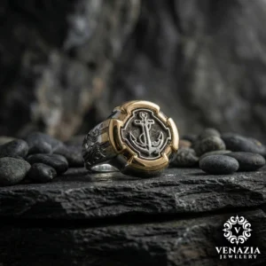 1 Çapa Gümüş Yüzük Model