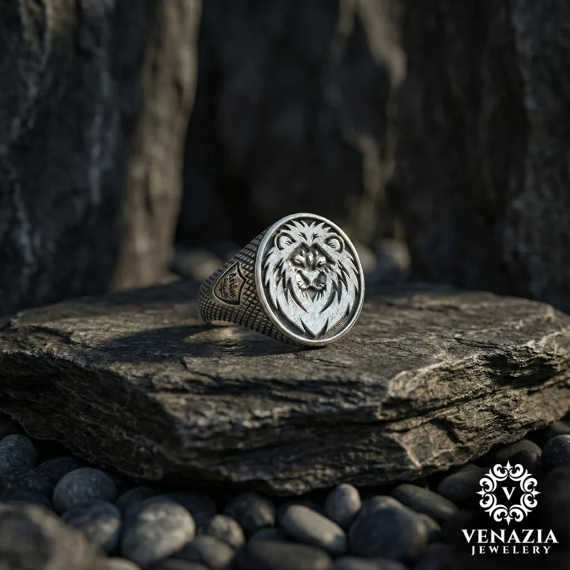 Aslan Gümüş Yüzük Modeli