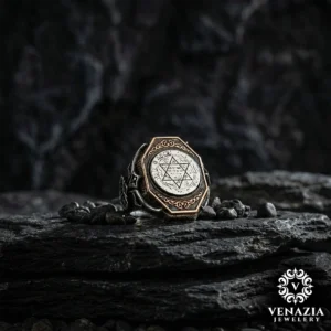 Hz Süleyman Mührü Gümüş Yüzük Modeli