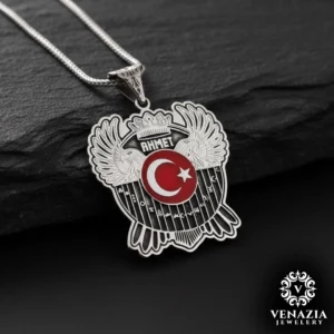 1 (5) Çift Başlı Kartal Gümüş Madalyon