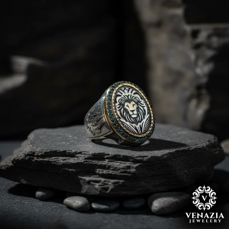 1 Aslan Gümüş Yüzük