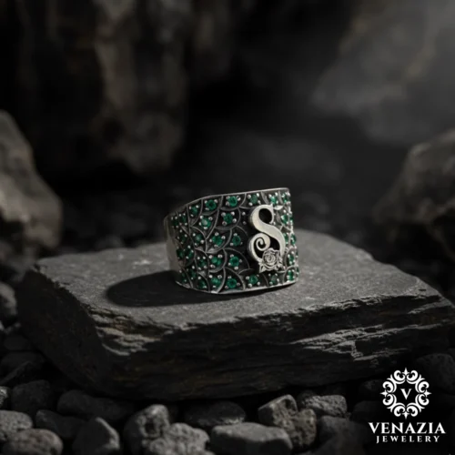 1 Harfli Gümüş Yüzük