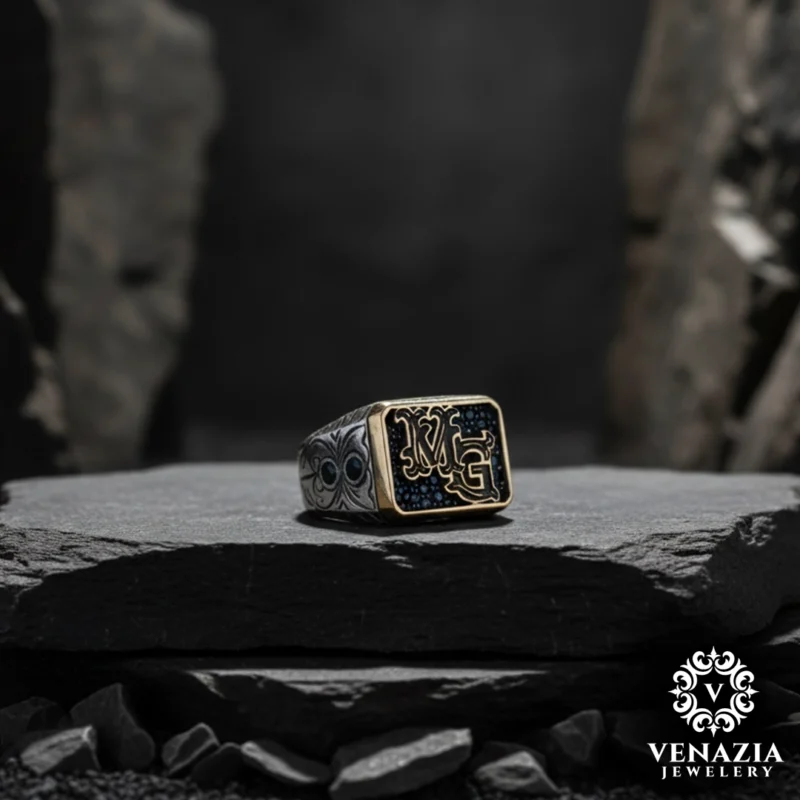 Harfli Gümüş Yüzük