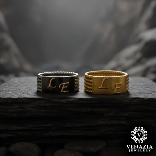 1 Eşlere Özel Harfli Gümüş Yüzük