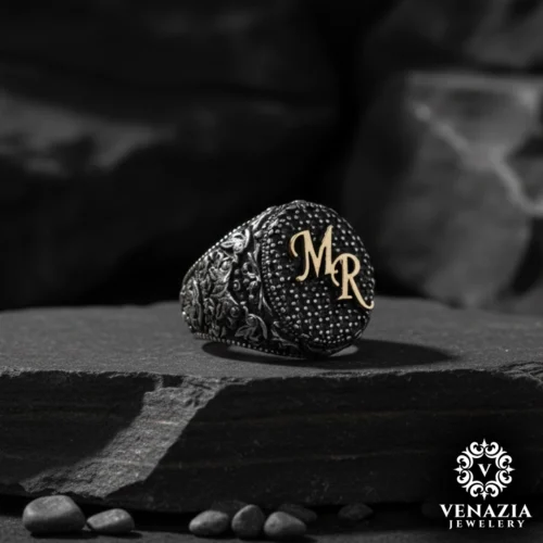 1 Eşlere Özel Harfli Gümüş Yüzük