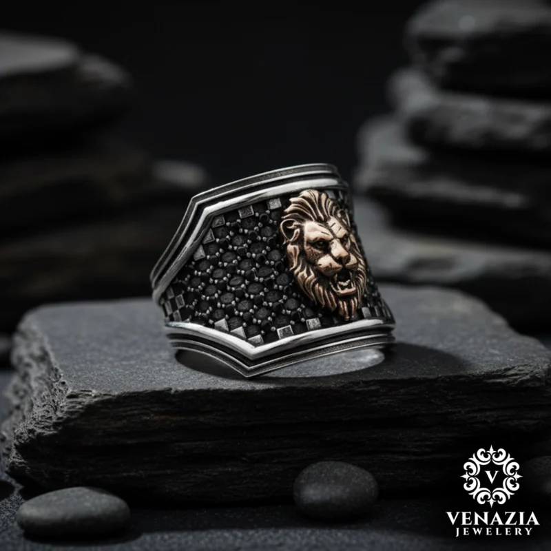 1 Aslan Gümüş Yüzük Modeli