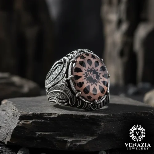 1 Harfli Eşlere Özel Gümüş Yüzük Modeli