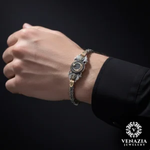 Ay Yıldız Gümüş Erkek Bileklik Modeli