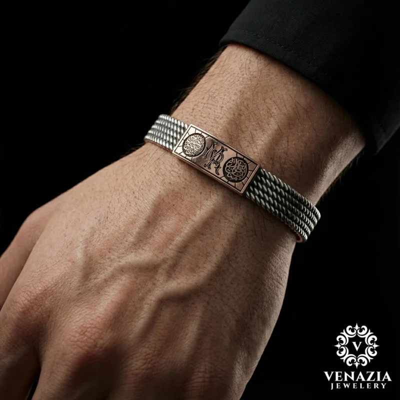 2 Harfli Gümüş Bileklik Modeli