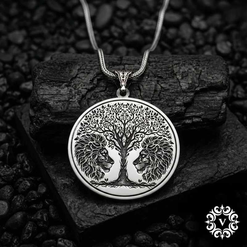 2 Kurt Ve Aslan Gümüş Madalyon Modeli