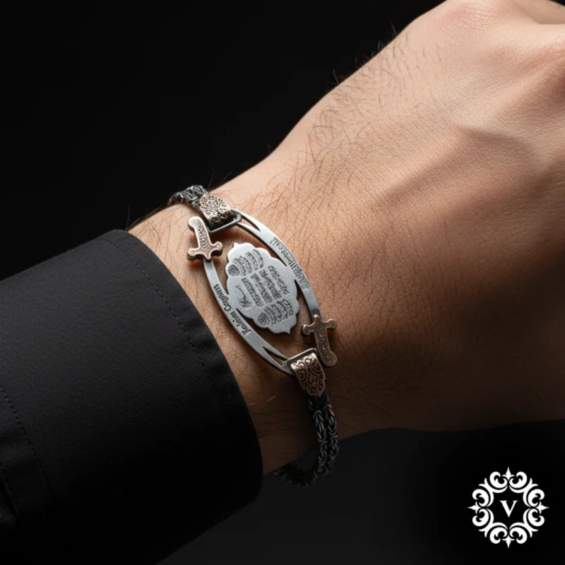 2 Dualı Gümüş Zülfikar Bileklik Modeli