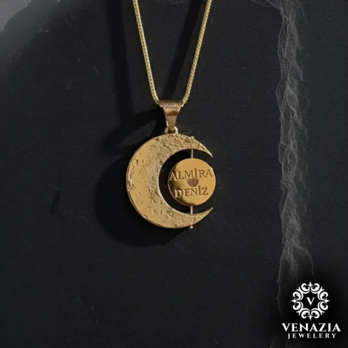 Ay Güneş Gümüş Kolye Modeli