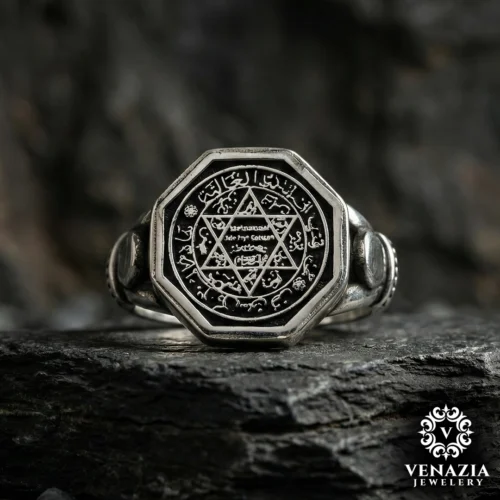 2 Hz. Süleyman Mührü Gümüş Yüzük