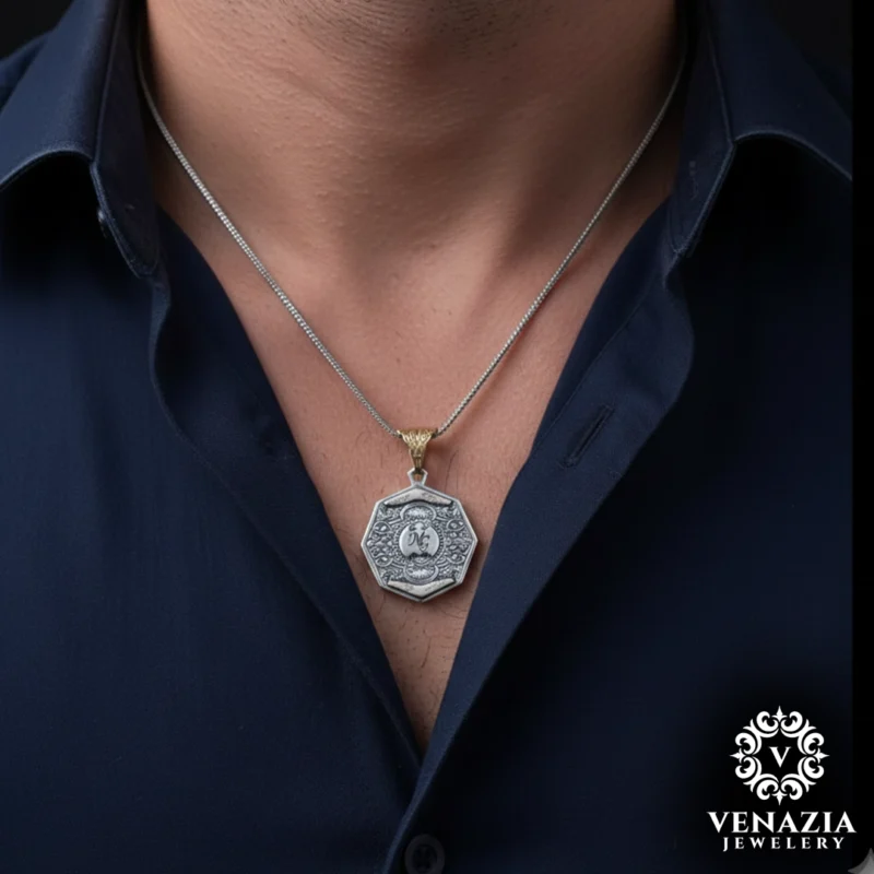 Harfli Gümüş Kolye