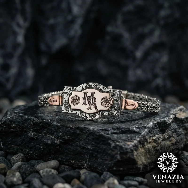 2 (5) Eşlere Özel Harfli Gümüş Bileklik Modeli