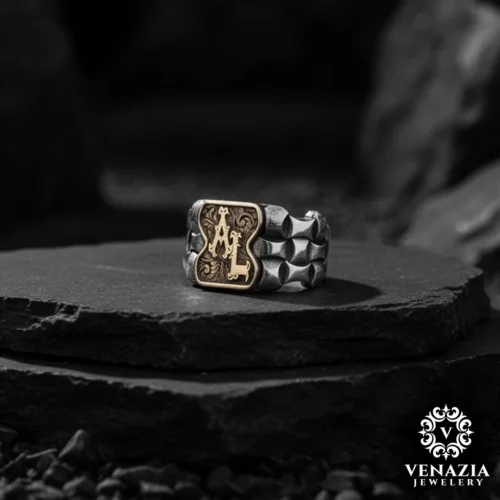 2 Harfli Gümüş Yüzük