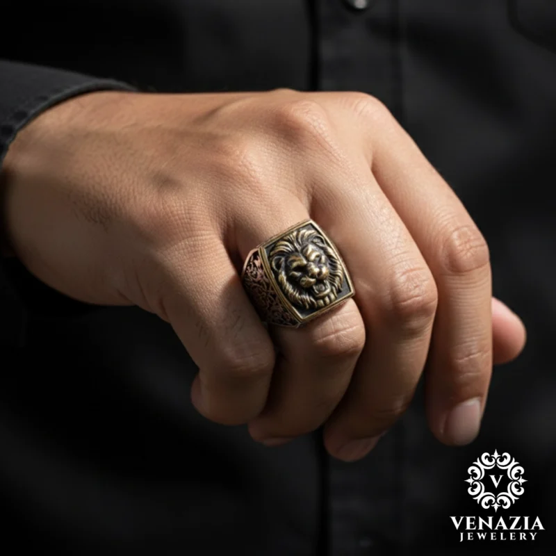 2 Aslan Gümüş Yüzük