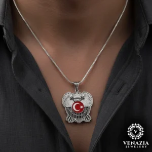 2 (6) Çift Başlı Kartal Gümüş Madalyon