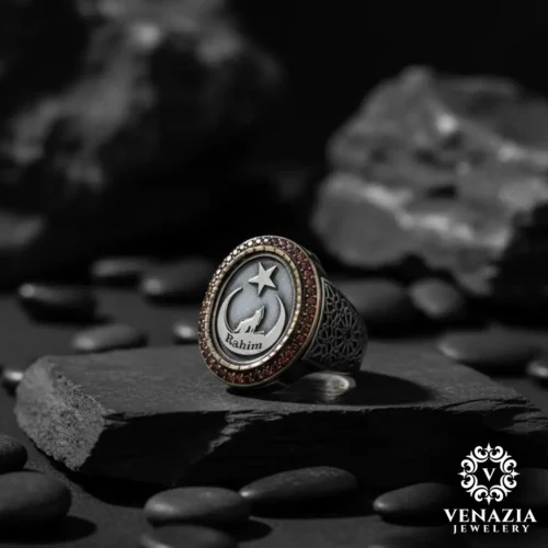 2 Ay Yıldız Gümüş Yüzük