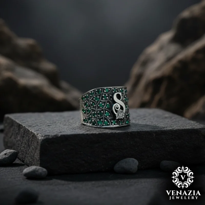 Harfli Gümüş Yüzük