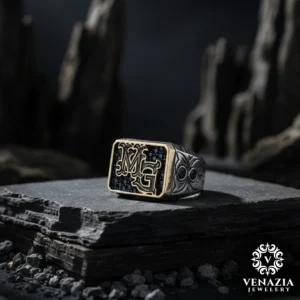 Harfli Gümüş Yüzük