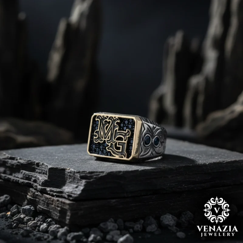 Harfli Gümüş Yüzük